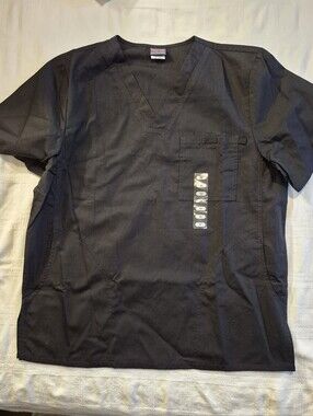 Cherokee Workwear men's Medium black scrub top NWT